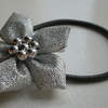 Hair Band - Silver Ribbon Flower      £2