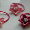 Hair Bands - Pink Ribbon Flowers    £2 each