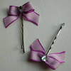 Ribbon Bow Hair Grip - Lilac      £1 each