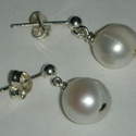Sterling Silver Cream Freshwater Pearl Earrings      £10
