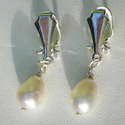 Sterling Silver Cream Freshwater Pearl Drop Clip Earrings      £16