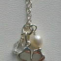 Sterling Silver Four Leaf Clover & Freshwater Pearl Necklace £18