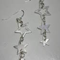 Fine Silver Star Drop Earrings  £20