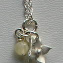 Fine Silver Small Flower Pendant Necklace      £12