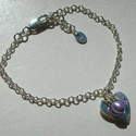 Fine Silver Heart Pendant Bracelet      £25
