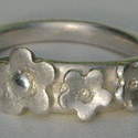 Fine Silver Flower Ring      £25