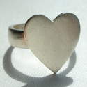 Fine Silver Heart Ring      £30