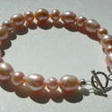 Sterling Silver Pink Freshwater Pearl Bracelet      £22