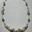 Sterling Silver Freshwater Pearl & Crystal Necklace      £25