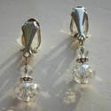 Sterling Silver Clip-on Earrings with Crystal Beads      £15