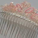 Pink Crystal Bead Wedding Comb      £20