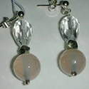 Sterling Silver White & Grey Agate with Pyrite Stud Earrings      £12