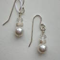 Sterling Silver Crystal Bead & Swarovski Pearl Hook Earrings £10