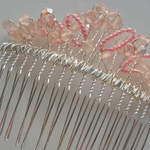 Pink Crystal Bead Wedding Comb      £20